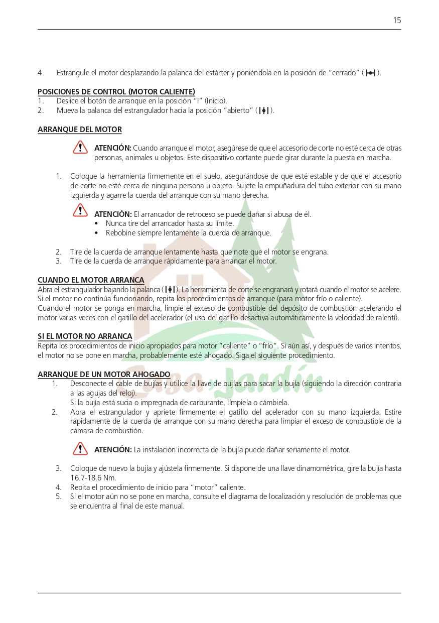 Manual de instrucciones Desbrozadora Mixury x-52